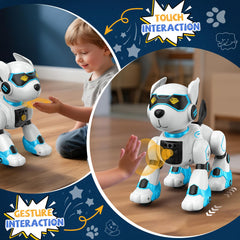 anysun robot dog gesture-sensing action illustrates hands-free play and intuitive interaction.