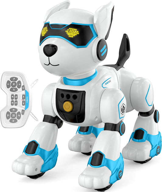 anysun robot dog kids interactive side view highlights engaging companionship during playtime.