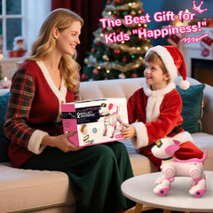 anysun pink robot dog with removable battery for easy charging