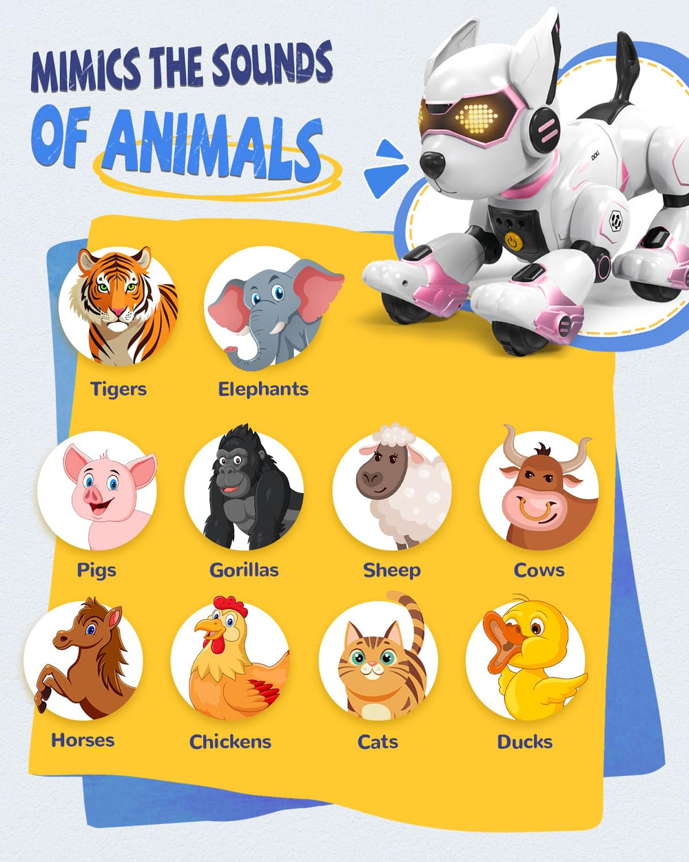 anysun robot dog toy made with child friendly materials for safe, mess-free fun.