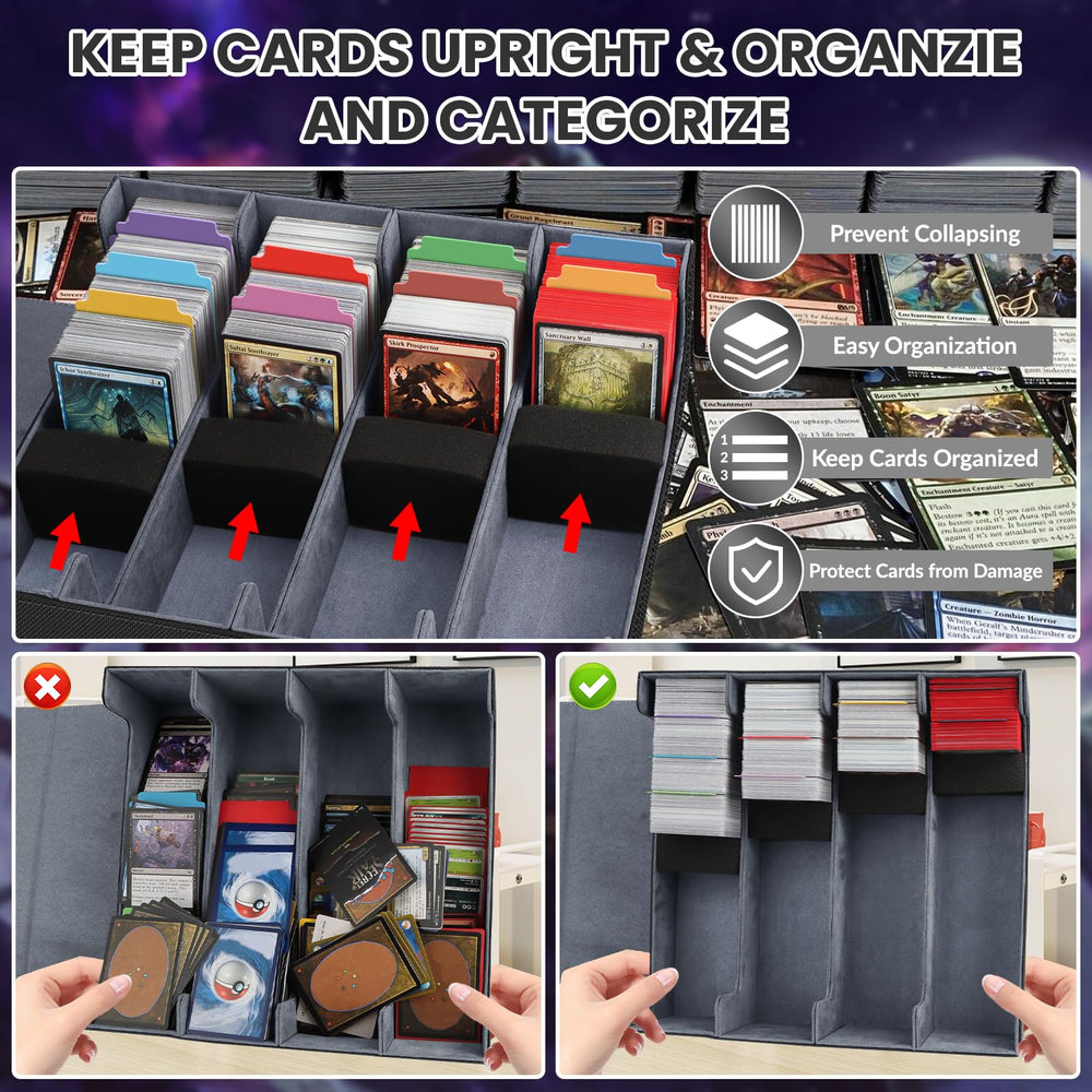 AOBOPLE card storage dimensions 317x290x108 mm suitable for large collections