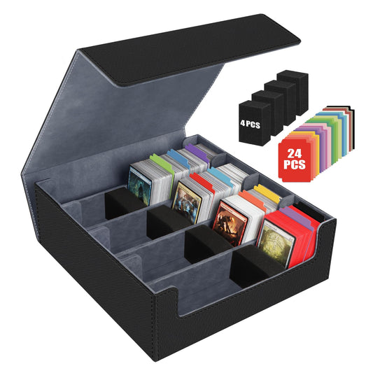 AOBOPLE trading card box with magnet closure keeps decks secure during transit