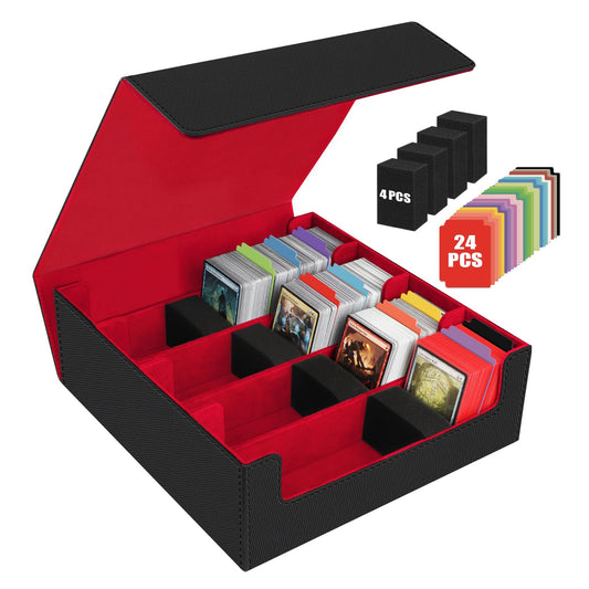 AOBOPLE trading card storage box exterior with premium PU leather for durable protection.