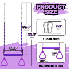 AOBOTE 16.5-inch trapeze bar for robust backyard swinging