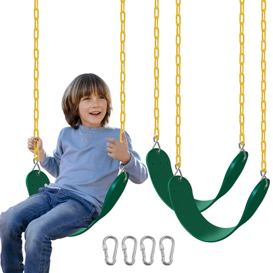 AOBOTE Swings Set 2-Pack soft EVA seat for comfortable outdoor play