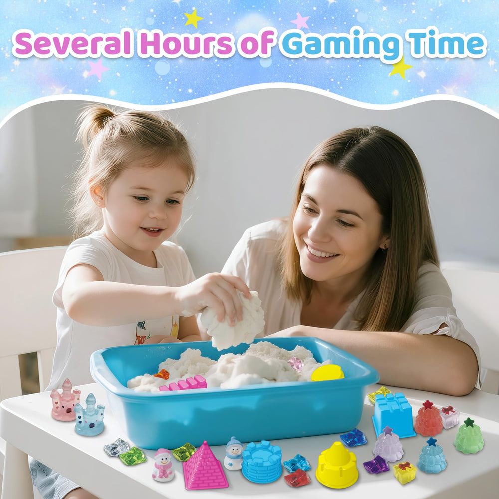 Aocii Play Scene showcases kids arranging a festive winter diorama