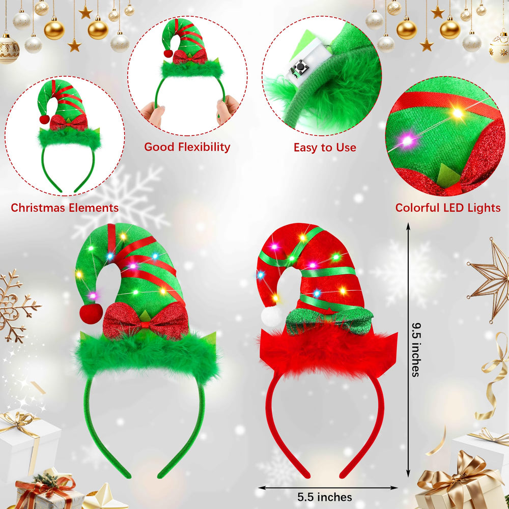 Aodaer Christmas novelty glasses with Santa hat shape for photos