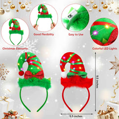 Aodaer Christmas novelty glasses with Santa hat shape for photos