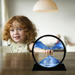 Aoderun glass-frame sand painting blue highlights calming patterns