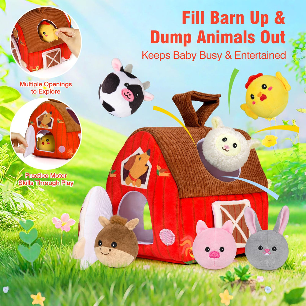 Aojieni baby-safe mirror inside the barn supports visual tracking