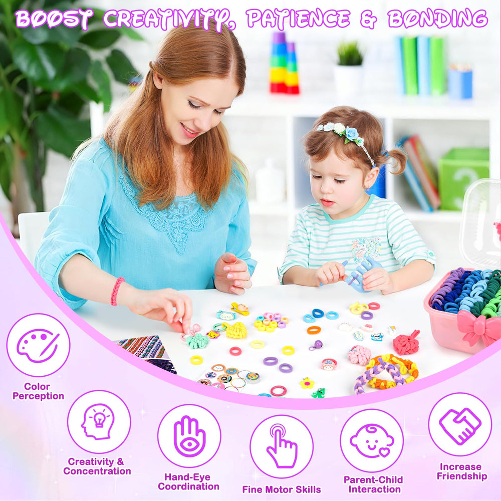 Aojieni friendship bracelets and keychains crafted with loom bands