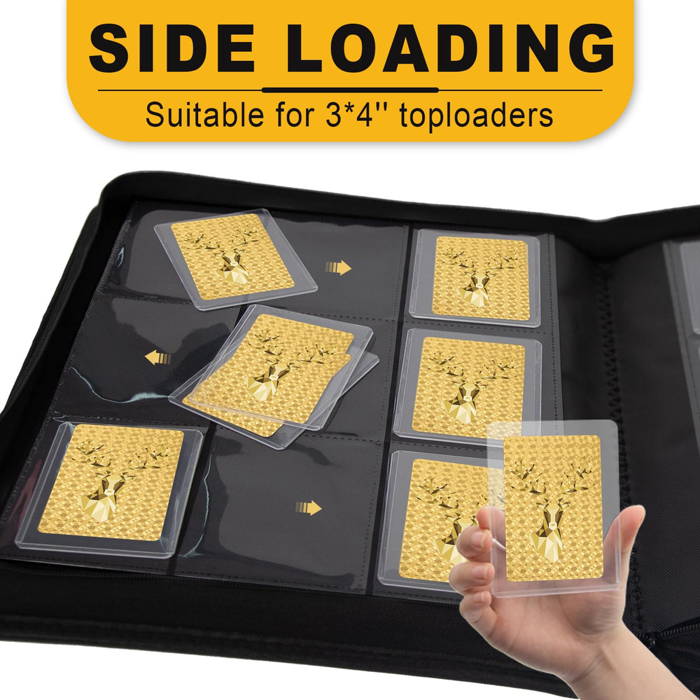 Aokna Toploader Binder uses high-transparency PP pockets to protect cards.