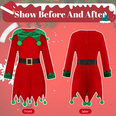 AOLIUP elf costume hat completes the Santa helper look for celebrations.