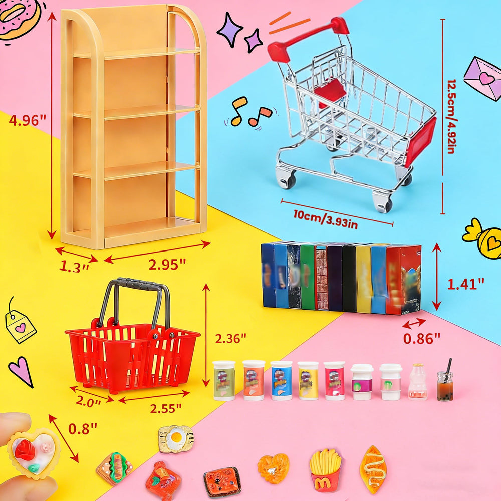 AONEFUN miniature food assortment for storytelling and display