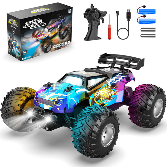 AONEPTR RC car front lights illuminate night play for better visibility