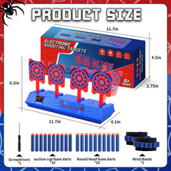 Four interactive targets react with sounds when hit by Aooess.
