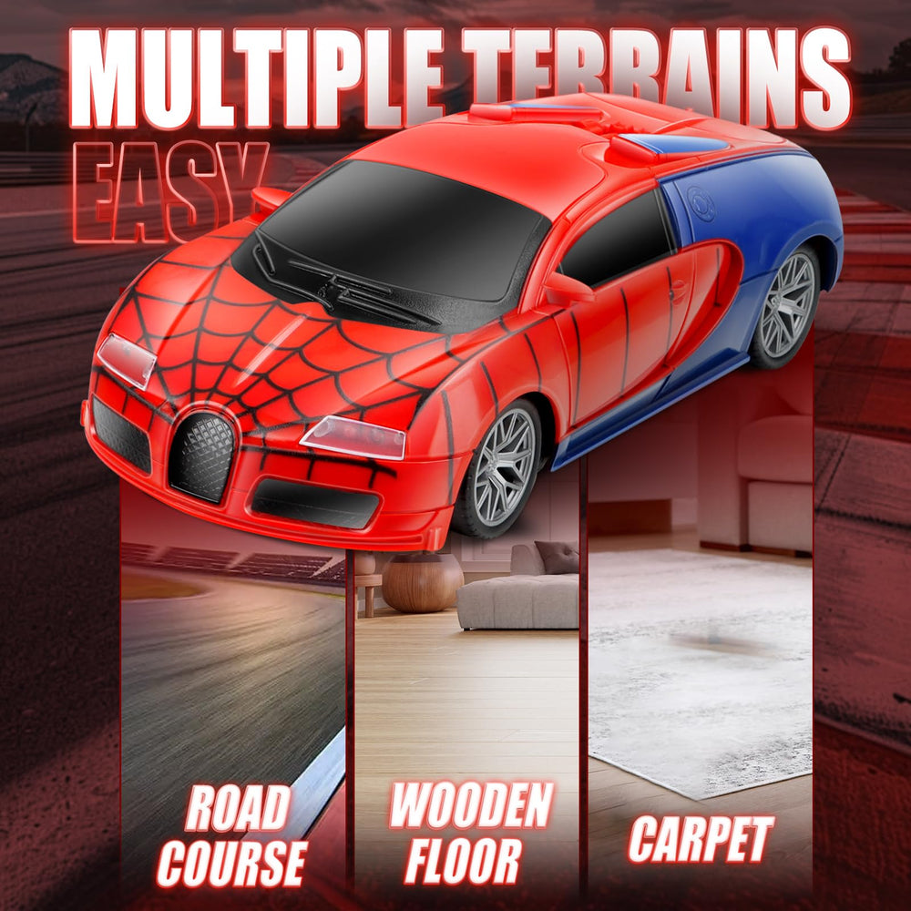 Aooess Spider RC Car red being driven by child shows easy controls