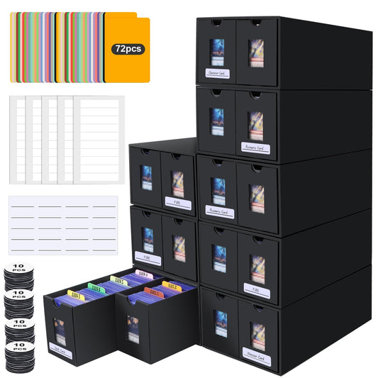 Aopule 14000+ card storage box front view showing large capacity for MTG and PTCG cards