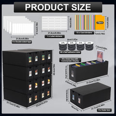 Aopule 72 color dividers for clear card classification