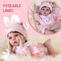 Aori 22 inch weighted body mimics real baby weight for comforting hugs.