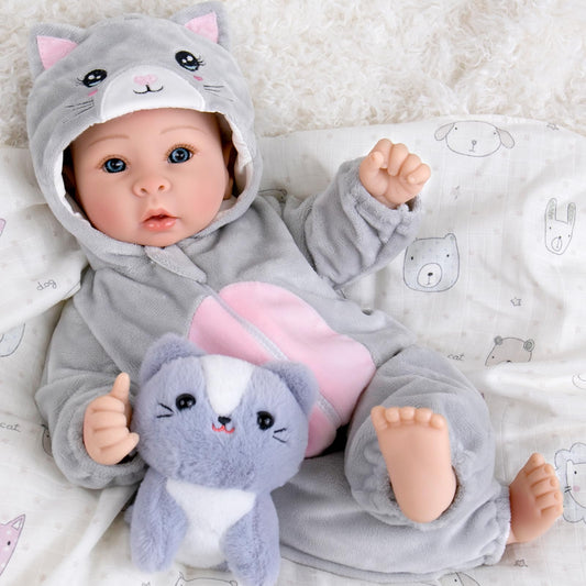 Aori lifelike baby doll with 17 inch face and realistic features for immersive play