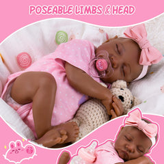Aori doll dressed in a newborn outfit for authentic styling and play.