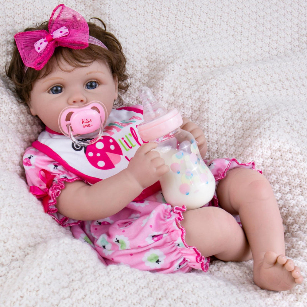 Aori lifelike weighted body supports natural posing during nurturing play.