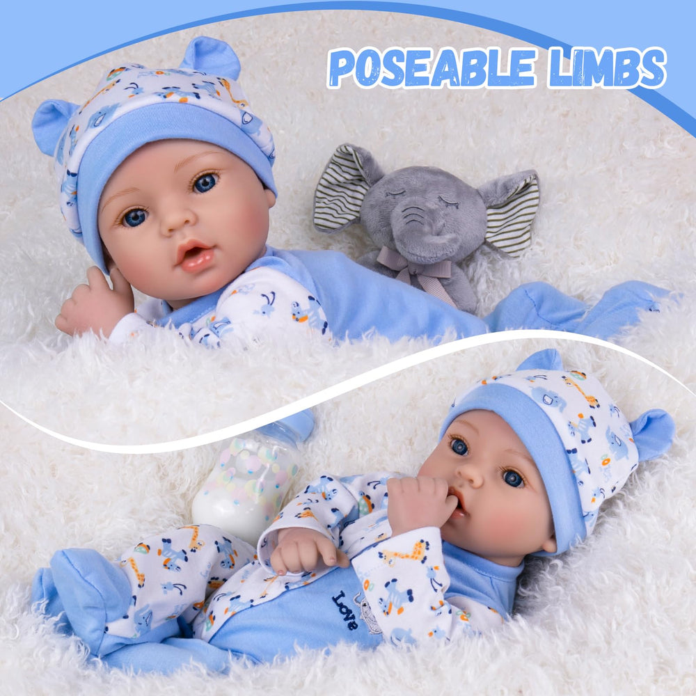 Aori Reborn baby boy blue hat completes the outfit for cute role play