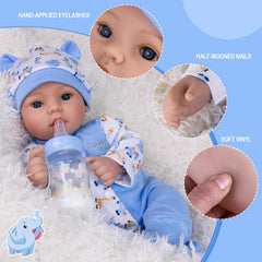 Aori Reborn baby boy diaper bottle pacifier support nurturing play
