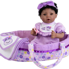 Close up of hand painted biracial skin tone on Aori Reborn doll