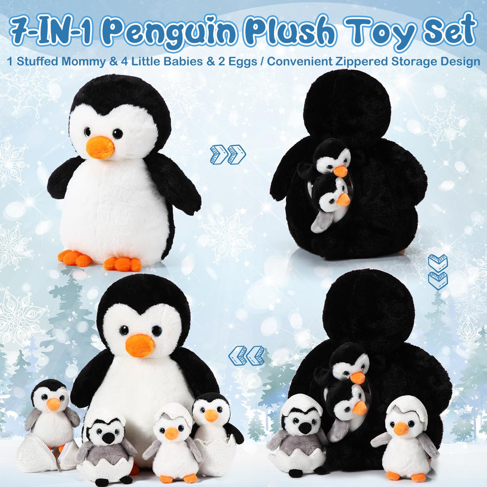 Aoriher 7-piece penguin plush set makes a bright Valentine gift.