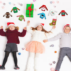 Aoriher Santa-print Christmas doll sweater for quick festive dressing