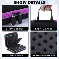 Aoriher purple dice case portable handle for easy travel