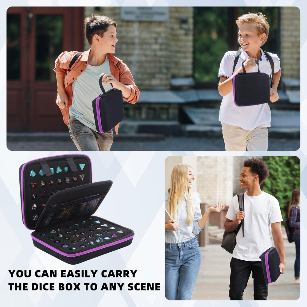 Aoriher purple dice case surface is scratch-resistant and durable