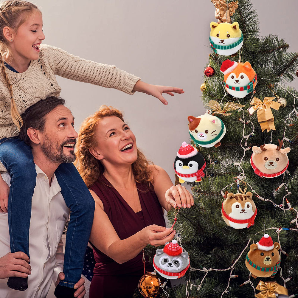 Aoriher mini stuffed fawn keychain with cap and scarf greets with gentle style