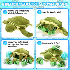 Aoriher second 4-inch baby turtle plush for sharing adventures.