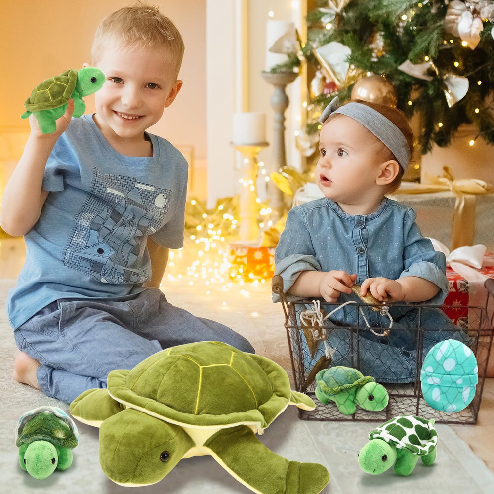 Aoriher sea turtle plush playset enhances room decor and cuddles.