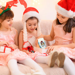 Aoriher traditional Christmas colors on a doll sweater