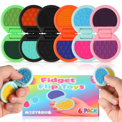 AOSTEONG fidget slider 6-pack front view aids focus and stress relief.