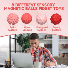 AotBlcer bright-colored fidget balls stimulate attention through vivid visuals.