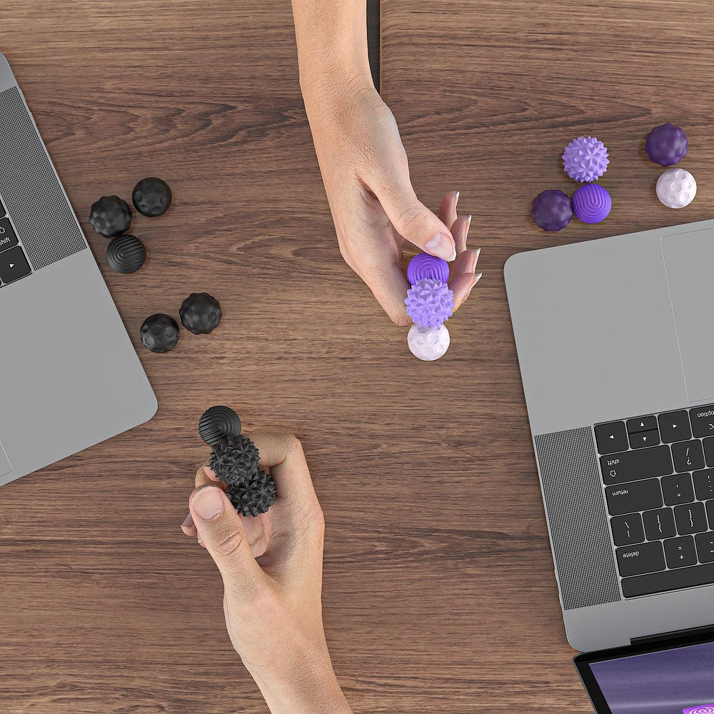 AotBlcer tactile fidget balls emphasize durable eco-friendly construction.