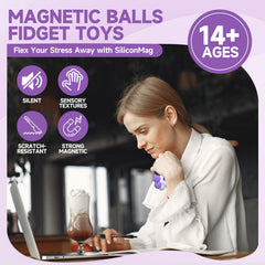AotBlcer magnetic sensory ball magnet core detail showing strong attraction.