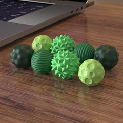 Two balls demonstrating spin action and magnetic attraction for focus with AotBlcer