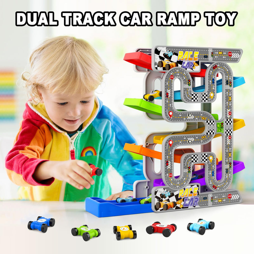aotipol two-player racing setup encourages cooperative competition