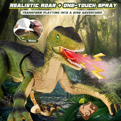 Aotrytion RC dinosaur toy with glowing lights for nighttime excitement
