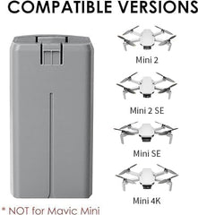 Aovee Mini 2 Series intelligent battery installed in DJI Mini 2 for safe power