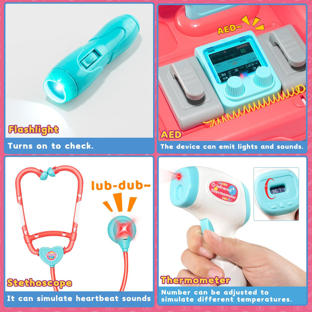 Aowjoy forehead thermometer with red indicator supports interactive checks