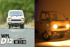 Apawband WPL D12 RC car rear view emphasizing stable rear‑drive on rough ground