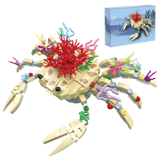 Apcute 441pcs micro brick ocean crab model assembly for engaging desk decor