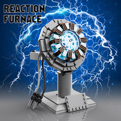 APENGBAOL arc reactor building block set presented as a collectible centerpiece for fans.